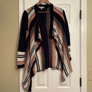 New Say What striped cardigan Anthropologie bohme large sweater $59